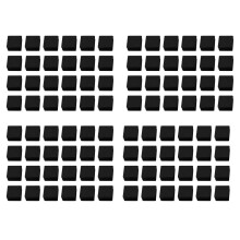 96 Szt.30Mm X 30Mm Plastikowe żEbrowane Kwadratowe ZaśLepki WkłAdka do Rur Czarny
