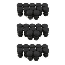 36 Piezas de Plástico 12mm Tubo Tapas Ciegas Tapón Tapón de Inserción de Tubo Redondo Negro