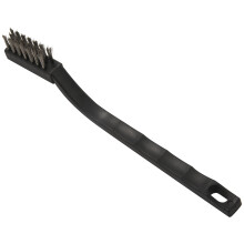 40 Pieces Handle Stainless Steel Wire Bristles Brush Set for Cleaning Welding Slag, Stain and Rust (Silvery)
