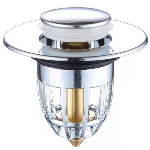 Universal Bathroom Sink Plug Stopper Wash Basin Core Up Bounce Filter