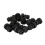 36 Pcs Plastic 12mm Pipe End Blanking Caps Bung Tube Insert Plug Round Black 2