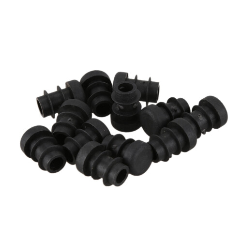 36 Pcs Plastic 12mm Pipe End Blanking Caps Bung Tube Insert Plug Round Black 1