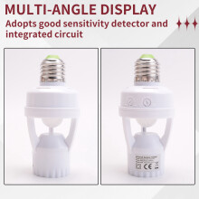 2X AC 110-220V 360 Degrees Pir Induction Motion Sensor IR Infrared Human E27 Plug Socket Base LED Bulb Holder