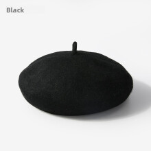 (Color B)Childrens Wool Beret Hat With Casual Style And Soft Material Autumn Use Seasonal