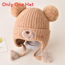 (Style D)Toddler Knit Hat For Children With Warm Thick Wool Wide Brim Winter Outdoor Play