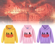 (Purple,Child 120cm)Kids Stranger Things Hoodies Casual Hooded Sweatshirt Long Sleeve Pullover Tops
