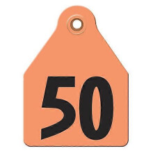 Agritags AgriLabs Maxi Numbered AgriTags 26-50 Orange, 1 Count