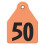 Agritags AgriLabs Maxi Numbered AgriTags 26-50 Orange, 1 Count 1