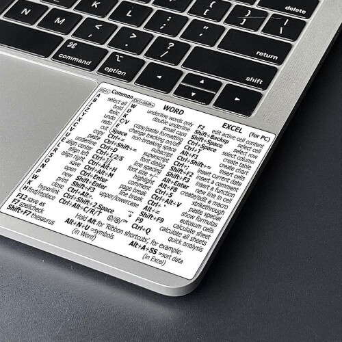 (One-size, Transparent pink) For PC Laptop Windows PC Reference Keyboard Shortcut Adhesive Sticker N3T 1
