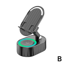 (60 patches and 8 lifting ropes) 3-In-1 Phone Holder Inductive Bluetooth Speaker Holder 360Rotating Folding