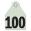 Agritags AgriLabs Maxi Numbered AgriTags 76-100 Green, 1 Count 1