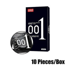 Box of 10 Ultra-Thin Latex Condoms with Large Particles for Enhanced Sensitivity and Longevity