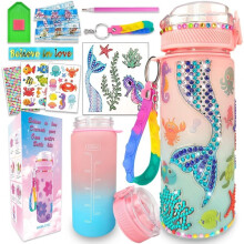 Kit de gourde à fabriquer soi-même pour enfants, encourage l'hydratation par le jeu créatif, cordon anti-stress avec retour sensoriel, ouverture