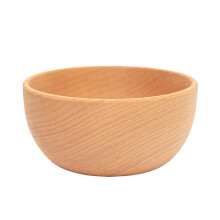 Saladier en bois avec veinage naturel, bol de service résistant à la chaleur et au froid, vaisselle élégante et portable pour la maison, les