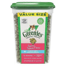 Greenies Feline Natural Dental Treats Tempting Salmon Flavor, 9.75 oz