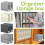 (Black) 2PCS Bed Sheet Organizer Bed Sheet Storage Box for Pillowcases Blanket Towels 3