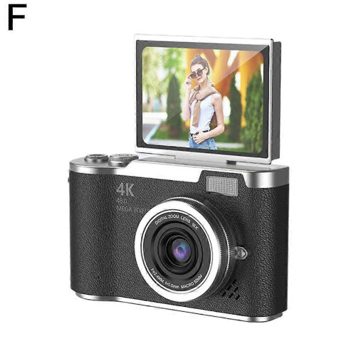 (Black) 4K Digital Camera 48MP Kid Camera Autofocus Vlogging Camera 2.4inches