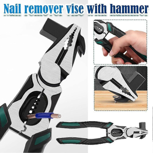 (C) Multi Functional Labor-saving Wire Pliers Wire Breaking Pliers with Hammer Head 2