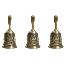 3X Antike Hand Glocke Call Bell Mehr Zweck Glocken für Hochzeits Glocken Temple Bell Schul Glocke für Kleinkinder Bronze