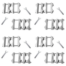 8 STUKS Dubbele Antenne Mast Klem V Kaakblok met Bouten Mast Tot Mast Klem, Patio Paraplu Houder Heavy Duty Paal Tot Paal