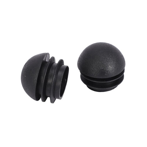 12 Pcs 25mm Dia Plastic Round Tube Inserts End Blanking Caps Black