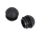 6 Pcs 25mm Dia Plastic Round Tube Inserts End Blanking Caps Black 3