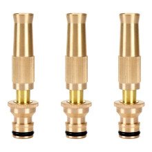 3X Hogedrukslangmondstuk Heavy Duty, Messing Waterslangmondstukken voor Tuinslangen, Verstelbare Functie