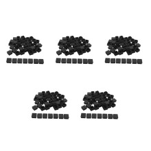 Chair Leg Plastic Blanking End Cap Square Tube Insert Black 20mmx20mm 250Pcs