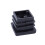 Square Tubing Pipe End Caps Insert Plugs M8 Thread 20X20mm 40Pcs Black 3