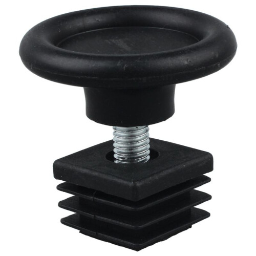 40 Sets 45mm Base Dia Adjustable Leveling Foot 25mmx25mm Square Tube Insert Kit