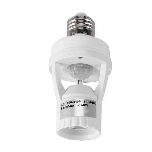 3X AC 110-220V 360 Degrees Pir Induction Motion Sensor IR Infrared Human E27 Plug Socket  Base LEDBulb Lamp Holder 1
