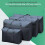 (Black) Waterproof Heavy Duty Oxford Bag Camping Moving Storage Bag w Zips 4