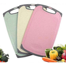 Set of 3 BPA-Free Plastic Cutting Boards with Non-Slip Grip - Dishwasher Safe for Easy Cleaning