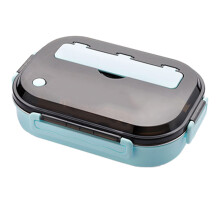 Boîte à bento étanche en acier inoxydable, récipient à lunch portable et isotherme avec 4 compartiments, dont un bol à soupe, joint en