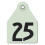 Agritags AgriLabs Maxi Numbered AgriTags 1-25 Green, 1 Count 1