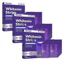 (42Pcs(3BOXES))Feimuko Purple Shiny Care Teeth Strips, Suitable For Daily Portable Home Use, Easy-To-Use Brightening Strips For Oral Care