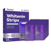 (14pcs,purple)Feimuko Purple Shiny Care Teeth Strips, Suitable For Daily Portable Home Use, Easy-To-Use Brightening Strips For Oral Care