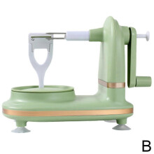 (Light green) Hand-Cranked Apple Peeler & Slicer - Fruit Processing Machine Multifunction