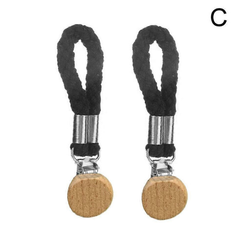 (C) Beech Round Head Storage Clip Hanging Rope Clips Kitchen Towel Clip