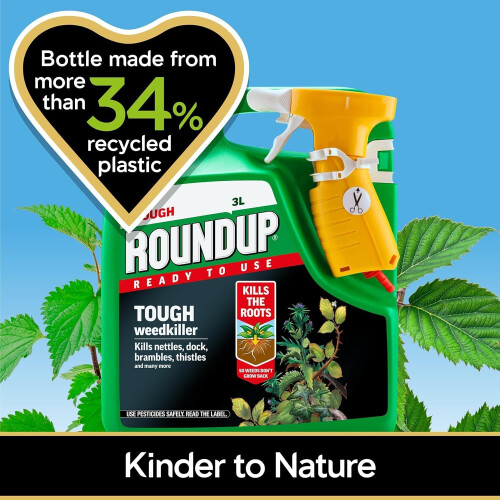 Roundup Tough Weed Killer 3L | Extra Strength Systemic Spray 1