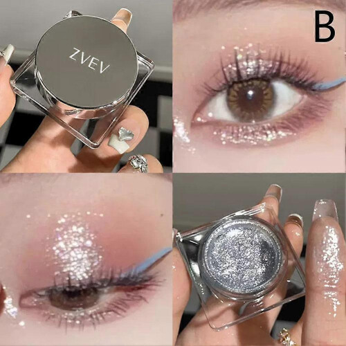 (B) Single Glitter Eyeshadow Makeup Highlighter Pigments Cosmetics