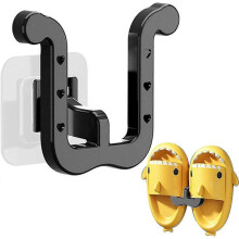 3-Piece No-Drill Wall-Mounted Shoe Rack for Bathroom, Self-Adhesive Foldable Organiser for UK Homes