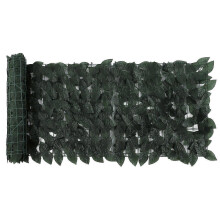 Artificial Faux Leaf Hedge Screen in Dark Green for Balcony and Courtyard Decoration, No Shedding