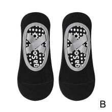 (E 12pcs, Black) 1Pair Professional Women Yoga Socks Silicone Anti-slip Ballet Pilates Socks
