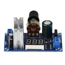 LM317 Adjustable Voltage Regulator Board with Digital Display for Power Supply Projects