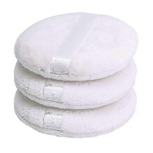 3-Pack Washable Body Powder Puffs - Extra Soft and Fuzzy 3.9-Inch Puffs for Smooth Makeup Application