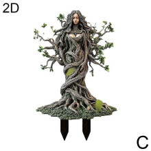 (Brown B) Charming Forest Garden Piles Indoor and Outdoor Acrylic Potted Plants