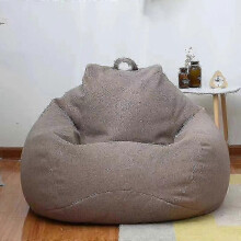 (Khaki, 70x80CM) Extra Large Bean Bag Chair with Sofa Cover - Comfortable Indoor Lounger for Adults and Kids in the UK