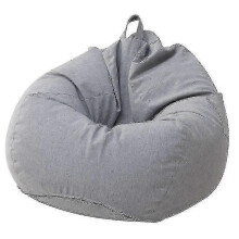 (Light Gray, 120x160CM) Extra Large Bean Bag Chair with Sofa Cover - Comfortable Indoor Lounger for Adults and Kids in the UK