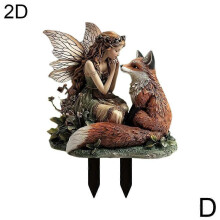 (Black A) Charming Forest Garden Piles Indoor and Outdoor Acrylic Potted Plants